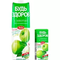 Нектары с мякотью «Будь Здоров» яблочный